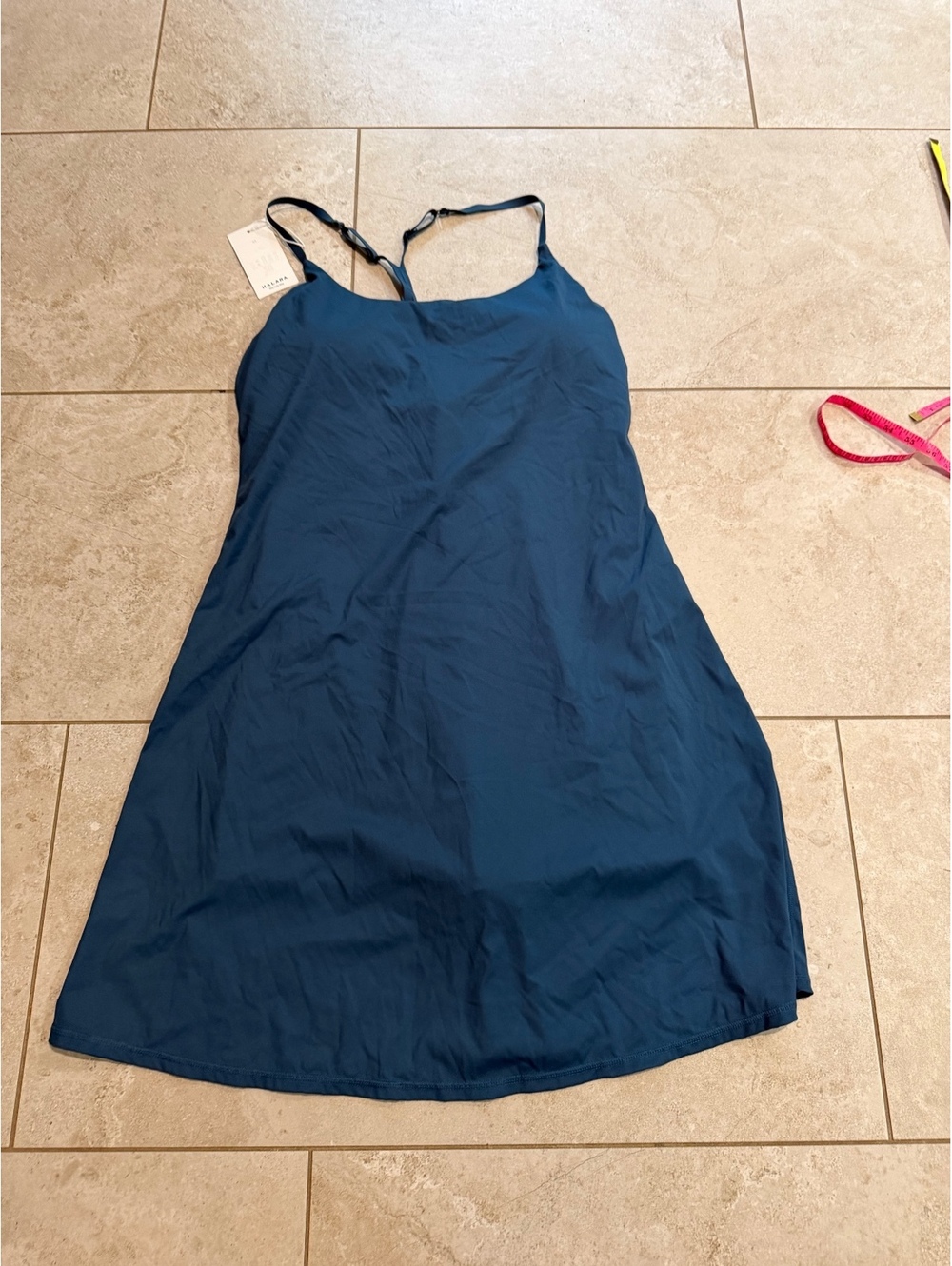 NWT halara plush softlyzero everyday dress cerulean blue XL active dress
